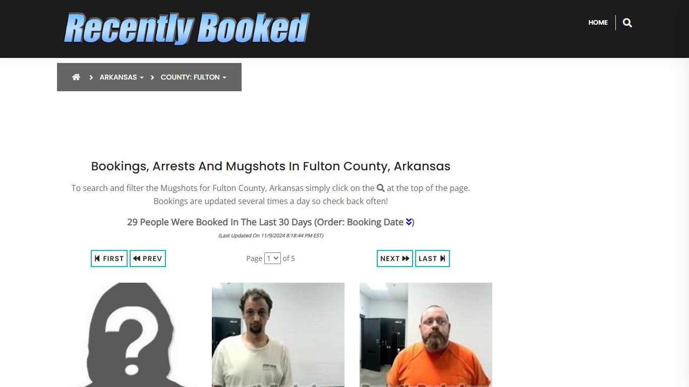 Bookings, Arrests and Mugshots in Fulton County, Arkansas - Recently Booked